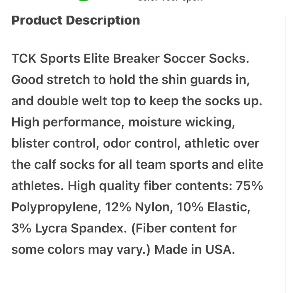 TCK Sports Elite NWT Breaker SoccerAthletic Tall Active Socks 3 Pack Men’s 9-12 - Picture 8 of 8